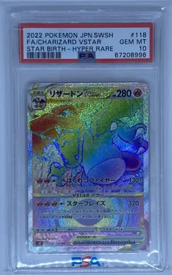 Charizard V star 118/100 Japanese pokemon Card Full Art Hyper Rare PSA 10 - Image 1