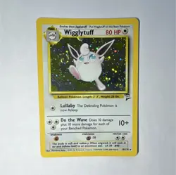 Wigglytuff Base Set 2 Holo Rare 80 HP Pokemon Card 19/130 Wizards 2000 - Image 1