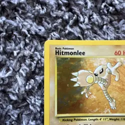 Pokemon TCG Hitmonlee Fossil Foil Rare Card 7/62 - Image 2
