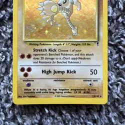 Pokemon TCG Hitmonlee Fossil Foil Rare Card 7/62 - Image 4