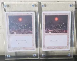 ⚪ 2 MTG cards 🪄 Armageddon ✨ Magic the Gathering 🔮 Fourth Edition Rare 1995 - Image 1