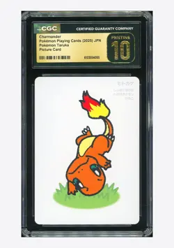 Pokemon CGC 10 PRISTINE Charmander Picture Card 2025 Pokemon Taruka Japanese - Image 1