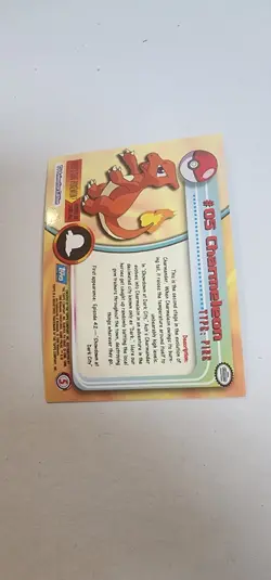 Charmeleon #5 2000 Tv Animation Topps Chrome Holo Pokemon Card. - Image 3