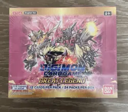 2021 Digimon Card Game Great Legend Booster Box English TCG Sealed - Image 1