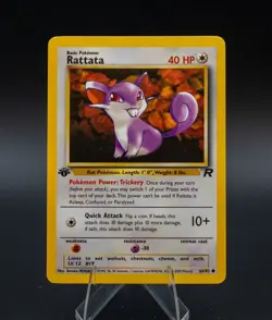Rattata Pokemon Card 1st Edition Team Rocket 66/82 TCG Common 66/82 WOTC - Image 1