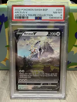 Pokemon TCG Arceus v Brilliant Stars Holo Ultra Rare Card 165/172 Full Art PSA 8 - Image 1