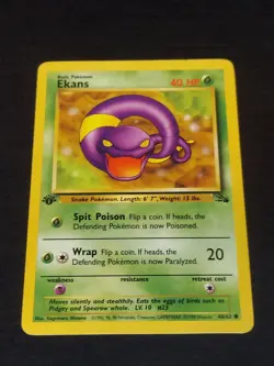 1ST EDITION Ekans 46/62 1999 Fossil Set WOTC Pokemon Cards Mint 💎 - Image 1