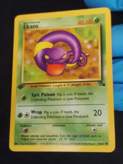 1ST EDITION Ekans 46/62 1999 Fossil Set WOTC Pokemon Cards Mint 💎 - Image 2