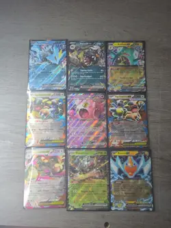 Lot of 9 Double Rare Pokemon TCG Cards NM Condition No Duplicates - Image 1