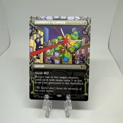 Leonardo's Technique 224 - NM Showcase - Teenage Mutant Ninja Turtles - MTG - Image 1