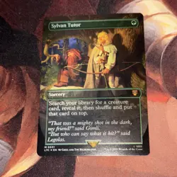 Sylvan Tutor X1 Mtg Lord Of The Rings Nm Foil Borderless - Image 1