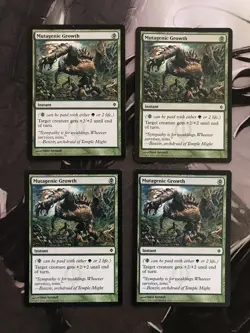 MTG Mutagenic Growth x4 LP New Phyrexia Magic Playset - Image 1