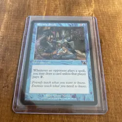 MTG LP Rhystic Study Prophecy/damaged Back - Image 1