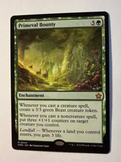 Primeval Bounty #644 (NM) Foundations FDN Magic MTG - Image 1