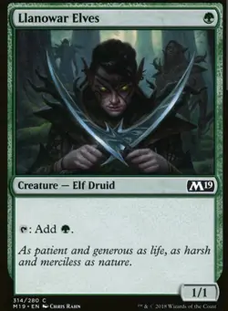 Llanowar Elves Core Set 2019 Creature 314 Regular Common E… - Image 1