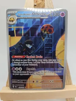 Pokemon TCG Team Rockets Orbeetle Holofoil Near Mint Condition 198/182 - Image 1