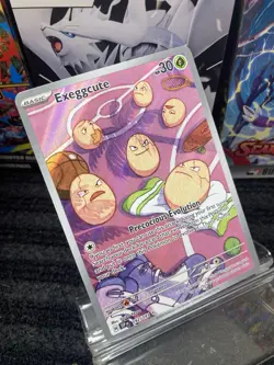 Pokemon Exeggcute Illustration Rare Holo 192/191 SV08 Surging Sparks 30 HP - Image 1