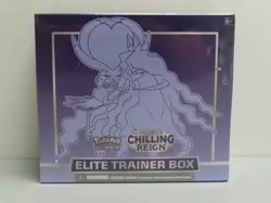 2021 Pokemon Chilling Reign Sealed Shadow Rider Calyrex ETB Elite Trainer Box - Image 1