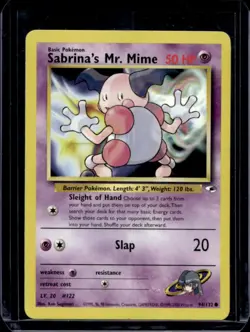 2000 Pokemon Gym Heroes Sabrina's Mr. Mime #94/132 - Image 1