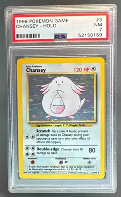 52150159 Chansey 1999 Pokemon Set #3 Holo PSA 7 - Image 1