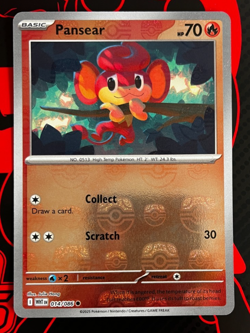 Pansear 014/086 Master Ball White Flare Pokemon TCG English 10.5 Black Bolt - Image 1