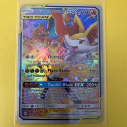 Charizard and Braixen GX SM230 Sun and Moon Black Star Promo NM Pokemon Card - Image 1