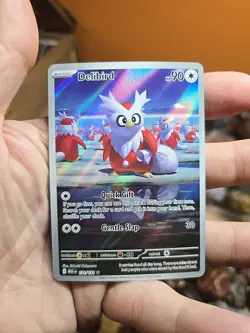 Delibird Rare Holo Pokemon TCG Mega Evolution Illustration 152/132 NM Condition - Image 1