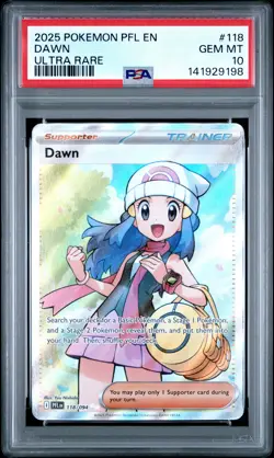 2025 POKEMON PFL EN-PHANTASMAL FLAMES ULTRA RARE #118 DAWN PSA 10 - Image 1