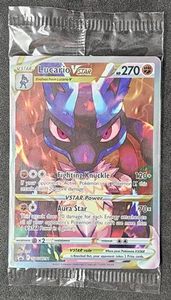 Pokemon Crown Zenith LUCARIO VSTAR Black Star Promo #SWSH291 e - SEALED - Image 1