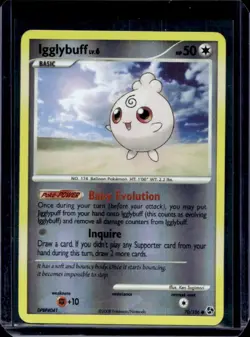 2008 Pokemon Diamond & Pearl Great Encounters Igglybuff Reverse Holo #70/106 - Image 1