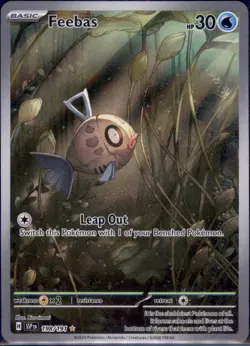 Feebas #198/191 Illustration Rare Surging Sparks Pokemon 2024 NM - Image 1
