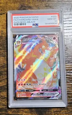 2020 POKEMON SWORD & SHIELD DARKNESS ABLAZE #020 FULL ART/CHARIZARD VMAX PSA 10 - Image 1