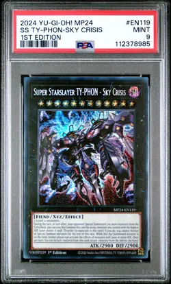 2024 YU-GI-OH! 25TH ANV 1ST EDITION SUPER STARSLAYER TY-PHON - SKY CRISIS PSA 9 - Image 1