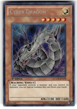 Yugioh Cyber Dragon LCGX-EN176 Secret Rare 1st Ed NM - Image 1