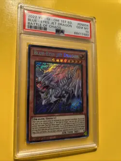 YuGiOh BLUE-EYES JET DRAGON BACH-EN004🔥PSA 10 GEM🔥1st EDITION-2022 SECRET RARE - Image 5