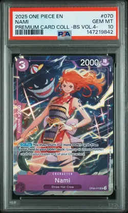 2025 ONE PIECE PREMIUM CARD COLLECTION BEST SELECTION VOL.4 - #070 NAMI PSA 10 - Image 1