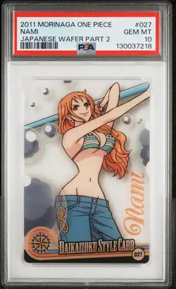 2011 ONE PIECE MORINAGA JPN WAFER PART 2 #027 NAMI PSA 10 - Image 1