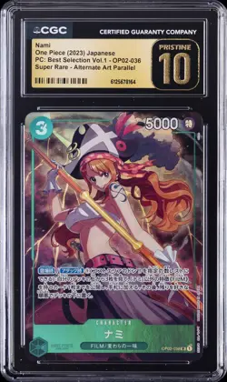 2023 ONE PIECE PC: BEST SELECTION VOL.1 JAPANESE #OP02-036 NAMI CGC 10 PRISTINE - Image 1