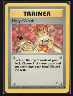 Misty's Wrath Uncommon Gym Heroes 114/132 MP Pokemon Card - Image 1