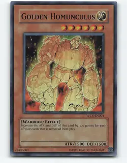 Golden Homunculus #WC6-EN001 Super Rare Yugioh Card - Image 1