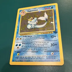 Vaporeon 12/64 Base Set Holo Jungle Set Vintage Pokemon Card - DUTCH - Image 1
