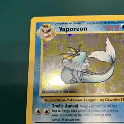 Vaporeon 12/64 Base Set Holo Jungle Set Vintage Pokemon Card - DUTCH - Image 5