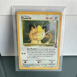 Pokemon Card MEOWTH |Game Boy Holo / BLACK STAR PROMO-Rare | Card #10 Vintage MP - Image 1