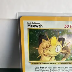 Pokemon Card MEOWTH |Game Boy Holo / BLACK STAR PROMO-Rare | Card #10 Vintage MP - Image 3