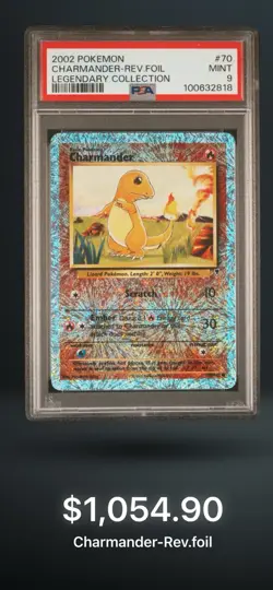 Pokemon Charmander Rev Foil PSA 9 & Kyogre EX FA PSA 8.5 Card Lot - Image 1