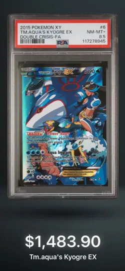 Pokemon Charmander Rev Foil PSA 9 & Kyogre EX FA PSA 8.5 Card Lot - Image 2
