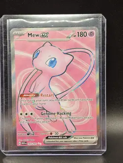 Pokemon Mew ex Ultra Rare Full Art Holo Scarlet & Violet 151 193/165 Card — NM - Image 1