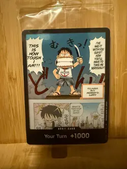 Custom listing 3DON!! Card (Young Luffy) (Devil Fruits Collection Vol. 1) Sealed - Image 1