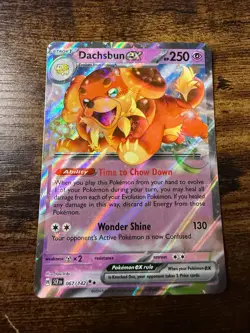 Dachsbun ex 067/142 Stellar Crown Double Rare Holo Pokemon TCG Card NM - Image 1