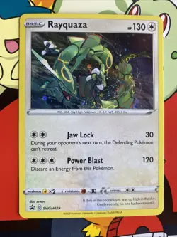 Rayquaza SWSH029 SWSH: Sword & Shield Black Star Promo Cards Holo NM - Image 1